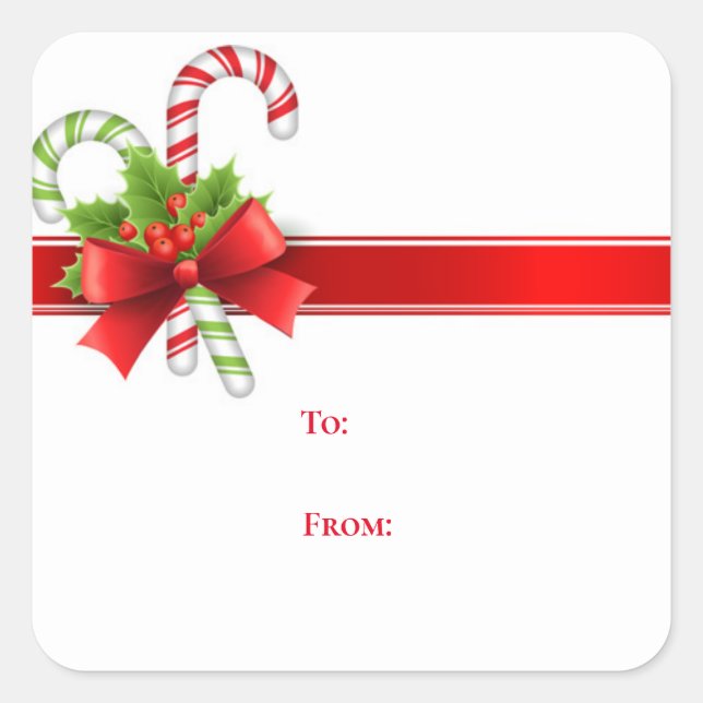 Christmas Gift Tag Stickers (Front)