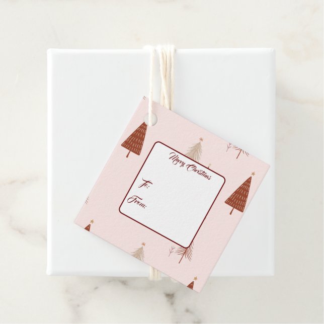 Christmas Gift Tag-Trees Favour Tags (In Situ)