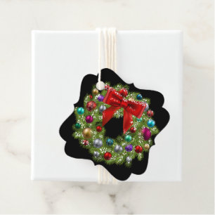 Christmas Gift Tag-Wreath Favour Tags