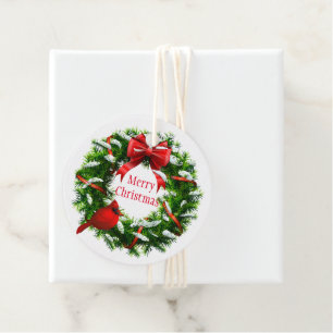 Christmas Gift Tag-Wreath Favour Tags
