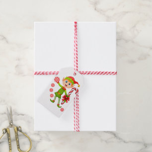 Christmas Gift Tags Elf Peppermint