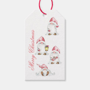 Christmas Gift Tags - Gnomes With Lantern