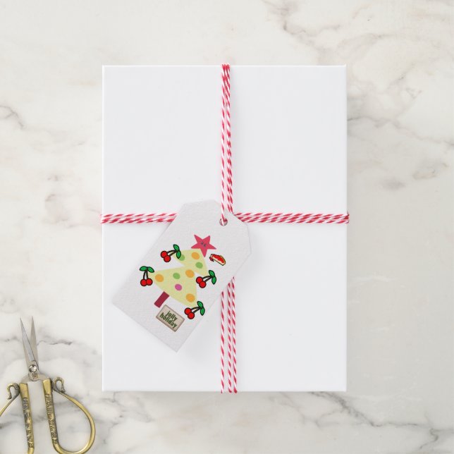 Christmas Gift Tags Jolly Holiday  (With Twine)