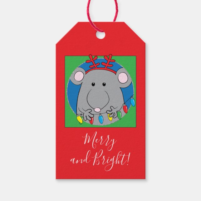 Christmas Gift Tags Merry Christmouse (Front)
