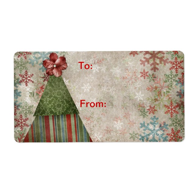 Christmas gift tags personalised Label (Front)