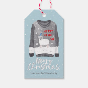 Christmas gift tags - ugly sweater sheep