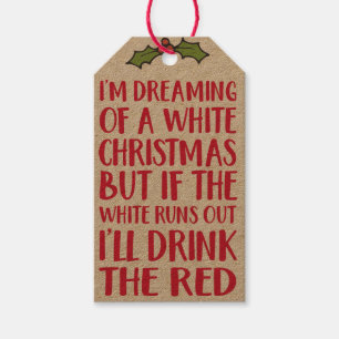 Christmas Gift Tags - Wine Hanging Labels
