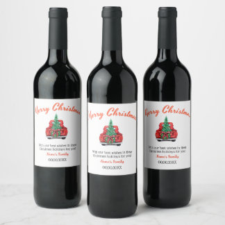 Christmas Gift  Wine Label