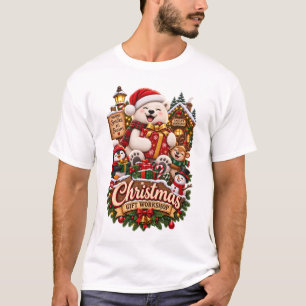 Christmas Gift Workshop – Cute Polar Bear Holiday T-Shirt