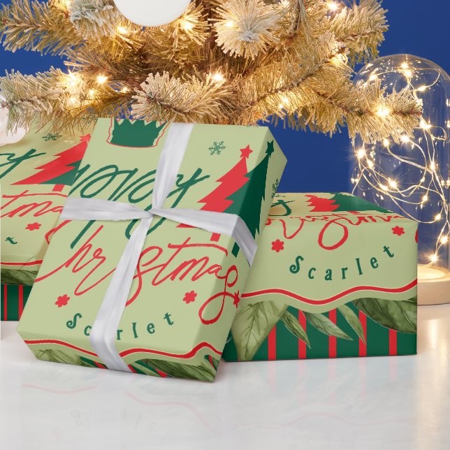 Christmas Gift Wrap Custom With Custom Name (Holidays)