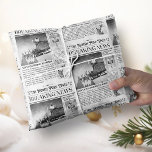 Christmas Gift Wrap Newspaper Wrap Modern<br><div class="desc">Wrap your Christmas gifts in this charming and whimsical North Pole Newspaper Christmas Wrapping Paper. This unique gift wrap features a delightful newsprint design reminiscent of a vintage newspaper. The festive gift wrap adds a touch of nostalgia to your presents,  making them even more special.</div>