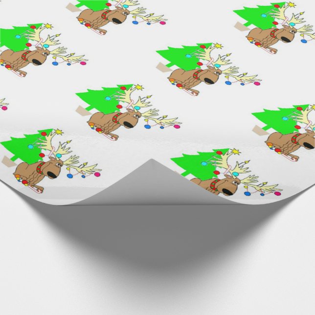 Christmas Gift Wrap/Reindeer Wrapping Paper (Corner)