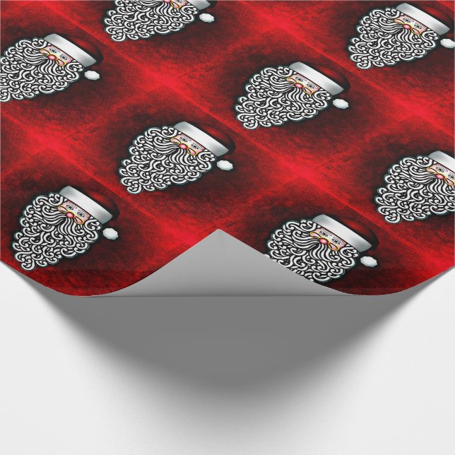 Christmas Gift Wrap/Vintage Santa Wrapping Paper (Corner)