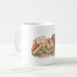 Christmas Gift Wrapping Station for Crafty Holiday Coffee Mug