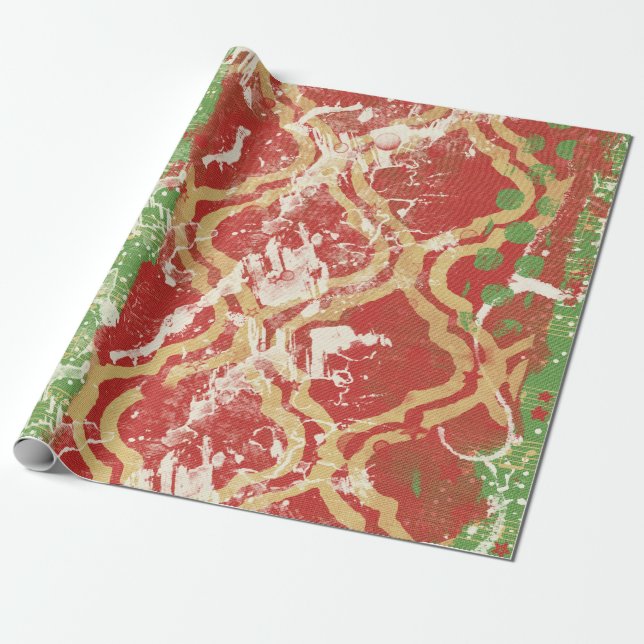 Christmas Gift Wrapping Wrapping Paper (Unrolled)