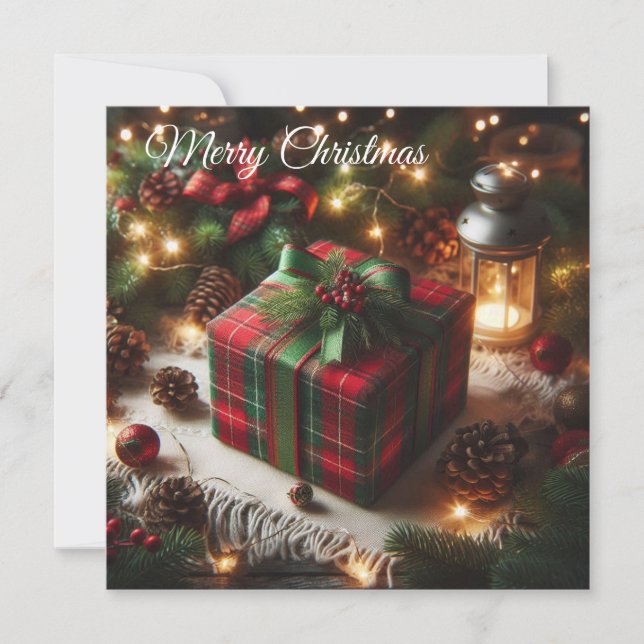 Christmas giftbox holiday card (Front)
