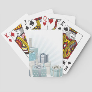 Christmas gifts corner element playing cards