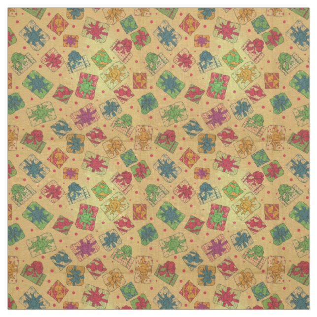 Christmas gifts fabric (Swatch)