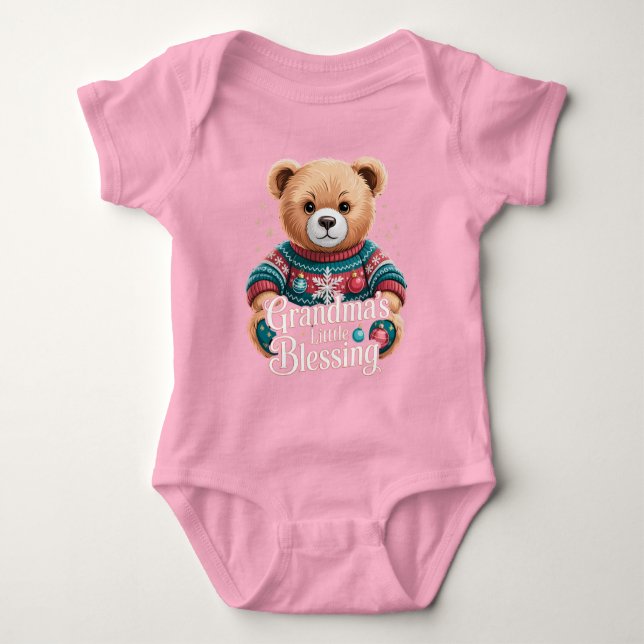 Christmas Gifts for Grandkids Grandma’s Blessing Baby Bodysuit (Front)