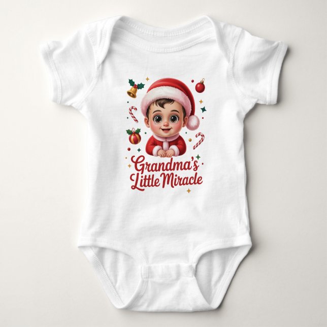 Christmas Gifts for Grandkids – Grandma’s Miracle Baby Bodysuit (Front)