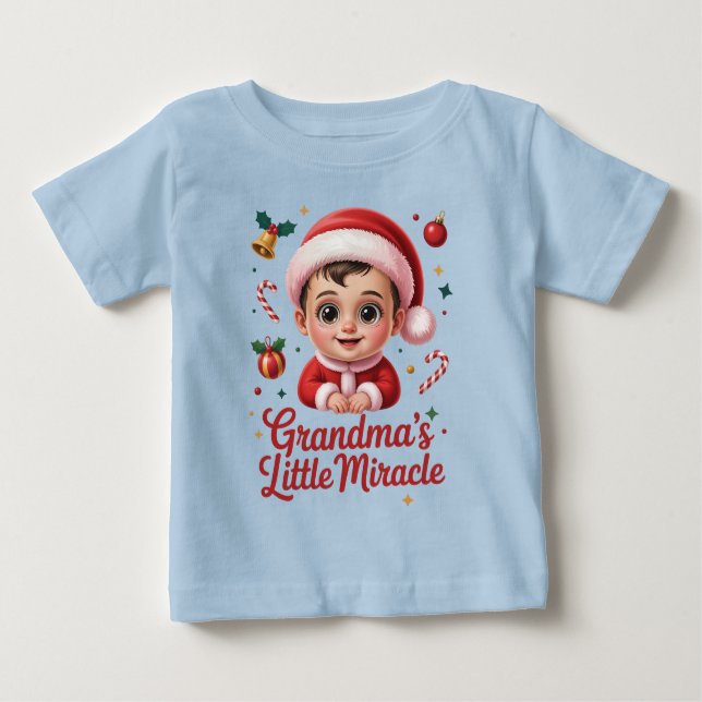 Christmas Gifts for Grandkids – Grandma’s Miracle Baby T-Shirt (Front)