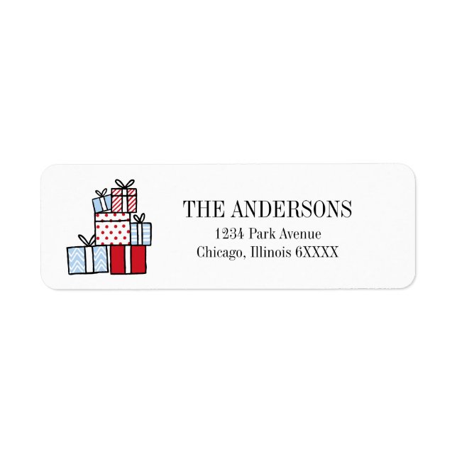 Christmas Gifts Holiday Address Label Return Address Label (Front)