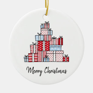 Christmas Gifts Holiday Circle Ornament