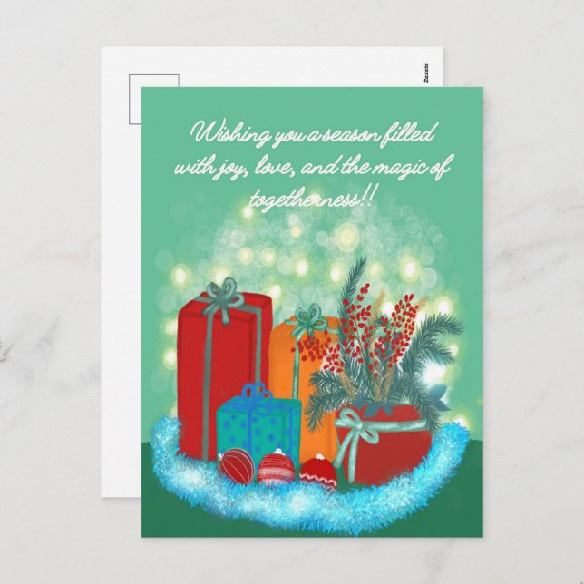Christmas Gifts  Holiday Postcard (Front/Back)