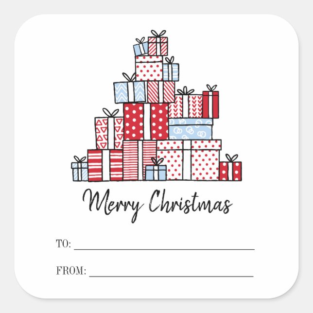 Christmas Gifts Holiday Sticker (Front)