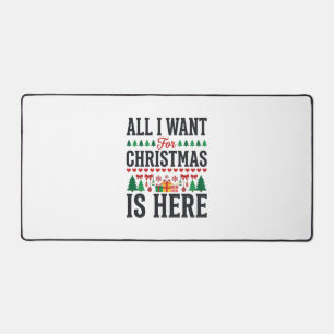 Christmas Gifts Holiday Typography Design Desk Mat