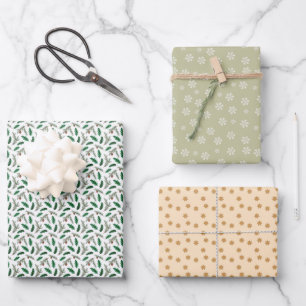 Christmas gifts paper wrapping sheet set
