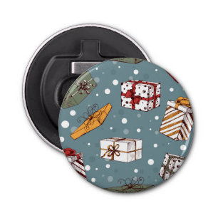 Christmas gifts pattern bottle opener