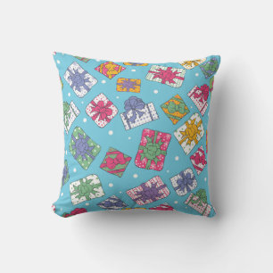Christmas gifts pattern cushion