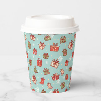Christmas Gifts Pattern Paper Cups