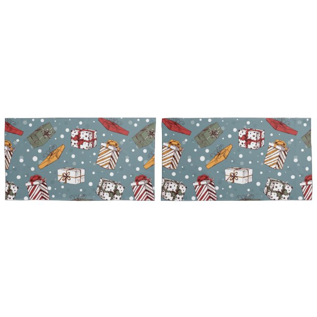 Christmas gifts pattern pillowcase (Front-Set)