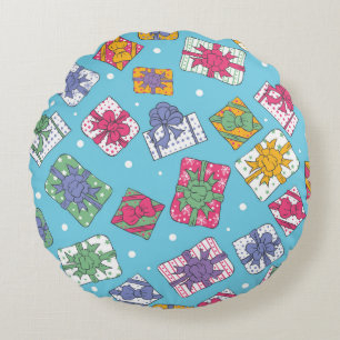 Christmas gifts pattern round cushion