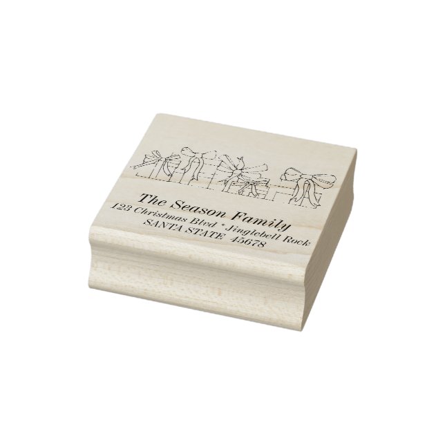 Christmas gifts return address stamp (Stamp)