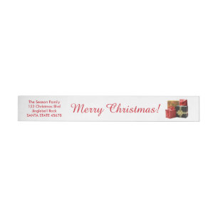 Christmas Gifts Wraparound Address Label