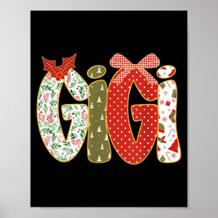 Christmas Gigi Coquette Holiday Grandma  Poster
