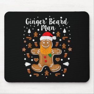 Christmas Ginger Beard Man Mustache Hair  Mouse Pad
