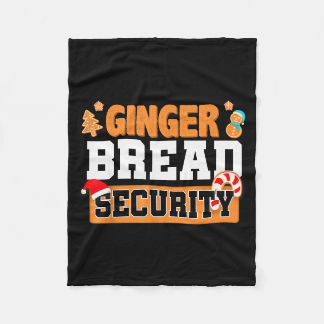 Christmas Ginger Bread Man Dads Cookie Baking Crew Fleece Blanket (Front)