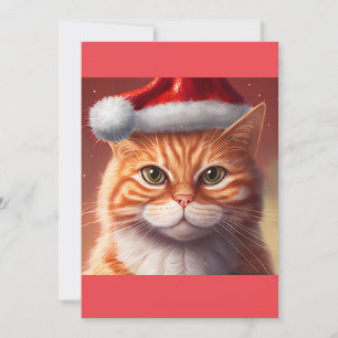 Christmas ginger cat gift T-Shirt Holiday Card
