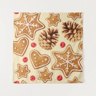 Christmas Ginger: Festive Seamless Pattern. Tapestry