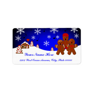 Christmas Gingerbread Address Label
