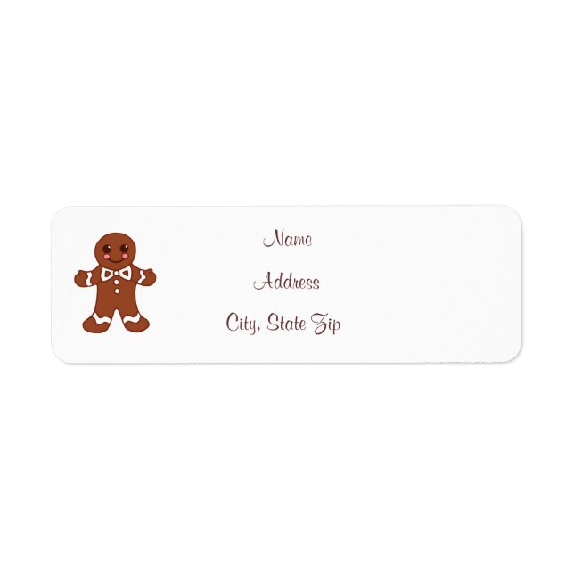 Christmas Gingerbread Address Labels (Front)