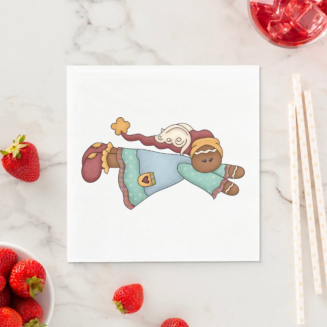 Christmas Gingerbread Angel Napkin (Creator Uploaded)