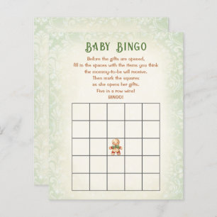 Christmas Gingerbread Baby Shower Game Baby Bingo