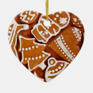 Christmas Gingerbread Biscuits Ceramic Ornament