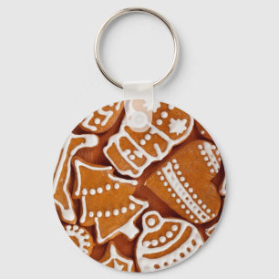 Christmas Gingerbread Biscuits Key Ring