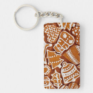 Christmas Gingerbread Biscuits Key Ring